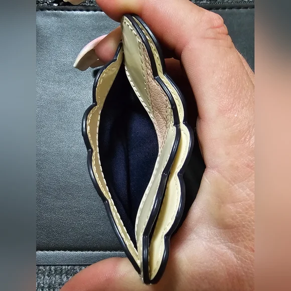 TORY BURCH Card Case Multicolor Leather Enamel Card Holder - Picture 3 of 12